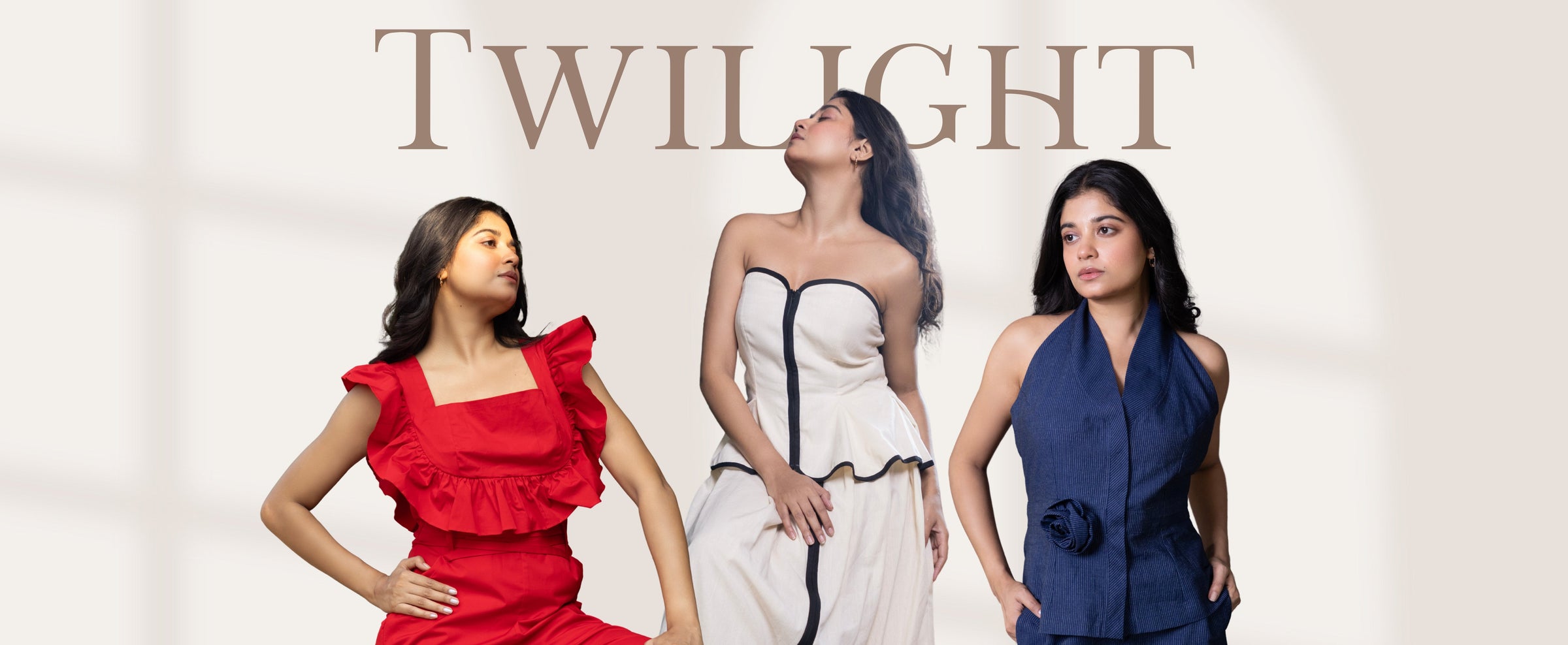 Twilight apparel collection inspired by dusk tones and chic cotton designs.